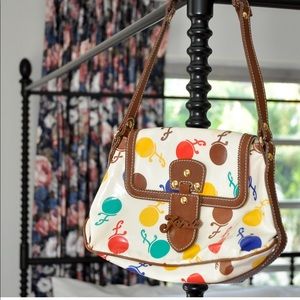 Rare Vintage Fendi Limited Edition Coated Canvas and Chocolate Brown Bag